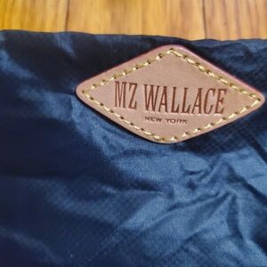 MZ Wallace Navy Nylon Bag with Leather Logo Patch